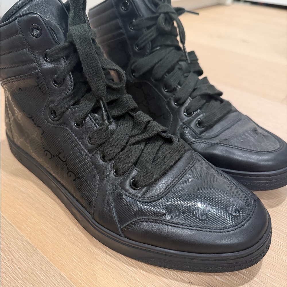Gucci Imprime Black High-Top Men's Sneakers